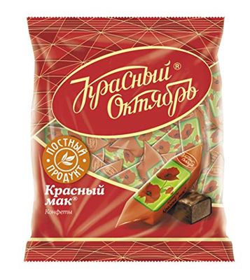 Red Poppy (Krasnyi Mak) Chocolate Candy Gourmet Bars 8.8oz/250g Imported Russian Sweets UNICONF Krasnyi Oktyabr