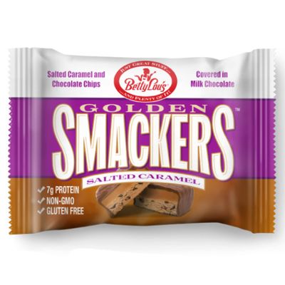 Betty Lou&#39;s Golden Smackers - Salted Caramel | Gluten Free Chocolate Candy | Non GMO &amp; Sweetened Naturally | Healthy Snacks for Kids &amp; Adults | Individually Wrapped (12 pack)