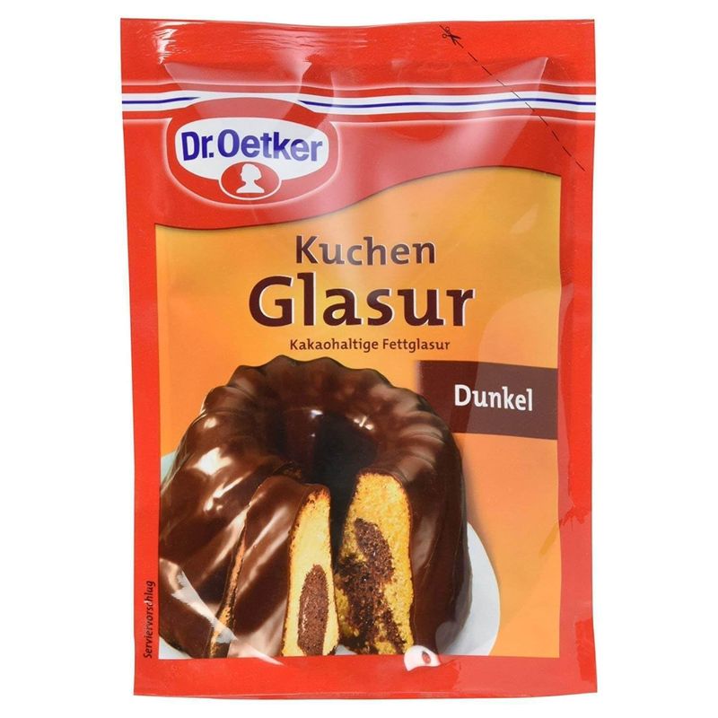 Dr Oetker Dunkel Kuchen Glasur 125g/4.4oz Dark Chocolate Icing