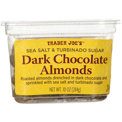 Trader Joe&#39;s Sea Salt &amp; Turbinado Sugar Dark Chocolate Almonds (Pack Of 2)