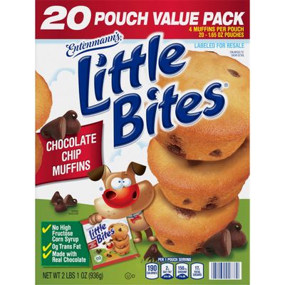 Entenmann&#39;s Little Bites Chocolate Chip (Value Pack) Mini Muffins, 20 packs, 33 oz