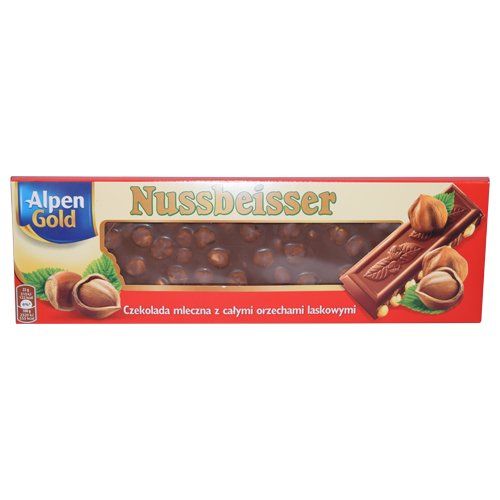 Alpen Gold Nussbeisser Milk Chocolate with Whole Hazelnuts 220g