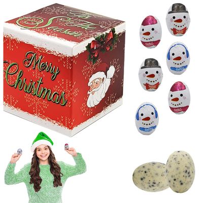 Fruidles Christmas Milk Chocolate Cookies &amp; Cream Snowmen Party Bag Fillers, Individually Wrapped Foils, Kosher Dairy (Half-Pound)