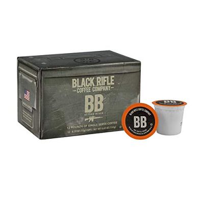 Black Rifle Coffee Company Beyond Black Single Serve Coffee Pods, Robust Flavors of Dark Chocolate Tasting Notes and Smoky Finish, Helps Support Veterans and First Responders, Dark Roast, 12 Count