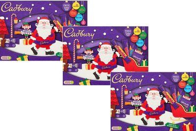 Cadbury Christmas Chocolate Gift Box - Cadbury Santa Chocolate Selection Box 125g (Pack of 3)