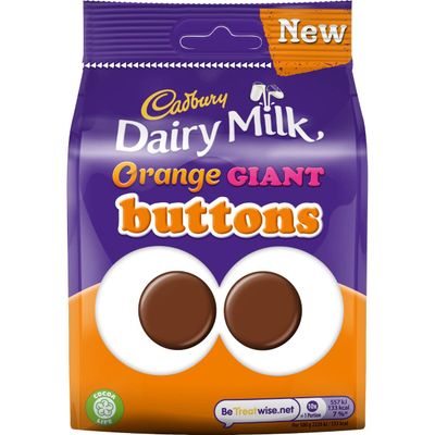4 X Dairy Milk Orange Buttons 110G