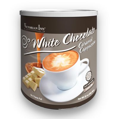 Victorian Inn Instant Cappuccino - White Chocolate Caramel - Creamy &amp; Delightful Coffee Mix - Great Hot, Cold, or Blended - Great as a Coffee Creamer - 2 Pound (Pack of 1)