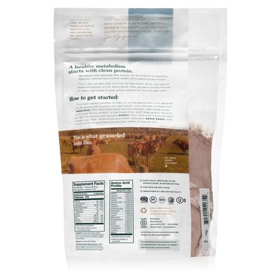 Natural Force Whey Protein Powder - Chocolate - Grass Fed Organic, Pure, Keto &amp; Paleo Friendly, Low Carb, Kosher, Non GMO - 1 Pound