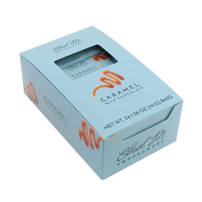 Ethel M Chocolates Premium Milk Chocolate Caramel Bars Box of 24 - Individually Wrapped Chocolate Candy Bars