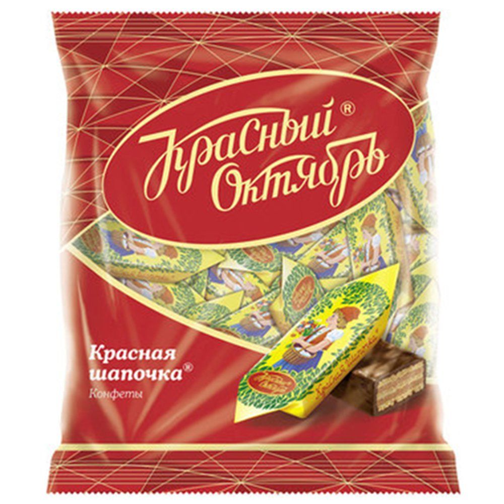 Red October Waffle in Chocolate Traditional Russian Candy Imported 250gr / 8.8oz