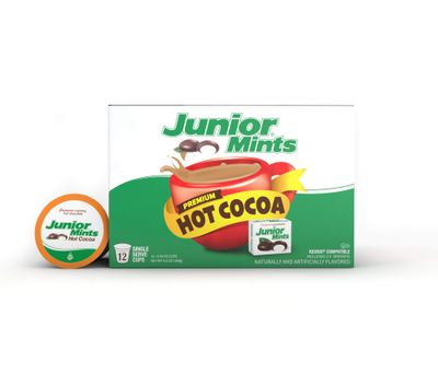 Tootsie Roll Single Serve Pods, Compatible with 2 Keurig, Junior Mints Hot Cocoa, 12 Count