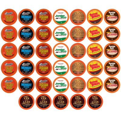 Best of The Best Pods Compatible With 2.0 Keurig K Cup Brewers Variety Sampler Assorted Cocoa 5 Cups Of Each Flavor, Hot Chocolate, 40 Count