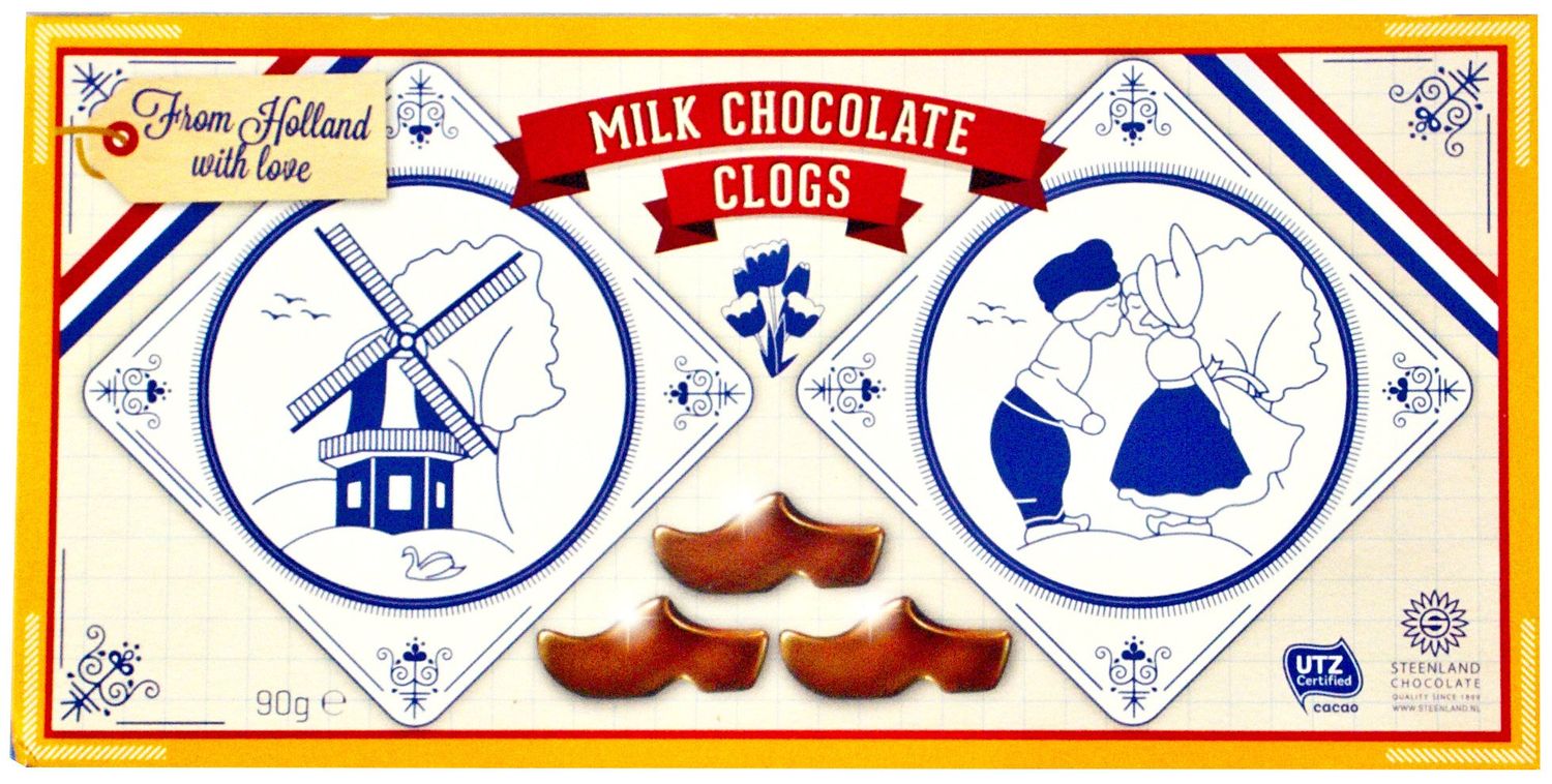 Steenland Klompjes Fine Milk chocolate / Chocolate au lait superfine / Clogs made off milk chocolate 2 Pack with ea 16pcs