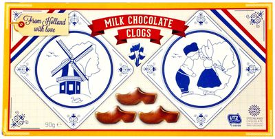 Steenland Klompjes Fine Milk chocolate / Chocolate au lait superfine / Clogs made off milk chocolate 2 Pack with ea 16pcs