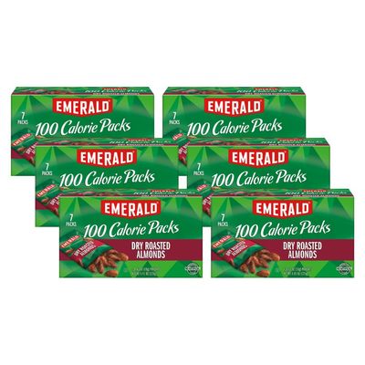 Emerald Cocoa Roast Almonds, Dark Chocolate, 100 Calorie Pack, 4.41 Ounce Packages (Pack of 6)