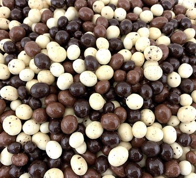 Chocolate Covered Espresso Coffee Beans | 2-Pound Bag | Tri-Colored Blend Candy | Dark, Milk, White