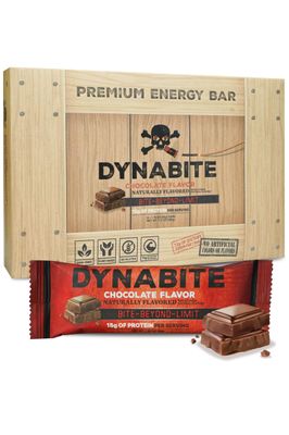 DYNABITE Premium Energy Bars (10 Count, Chocolate) | Low Carb Protein Bars w/Plant-based Ingredients | Gluten-Free Meal Replacement Bar | Zero Sugar Protein Bars | High Protein Snacks Meal Bars