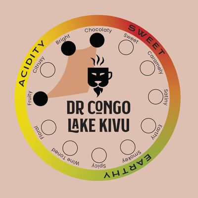 Safari Pride Coffee| Dr Congo Lake Kivu Premium Single Origin Roast | Smooth Medium Roast with Bright Fruity Chocolate Notes | Gourmet Sustainable Direct Trade African Coffee | 12 oz Bag | Whole Bean