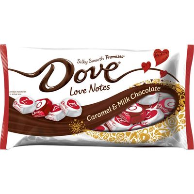DOVE PROMISES Valentine&#39;s Love Notes Caramel &amp; Milk Chocolate (Pack of 2)