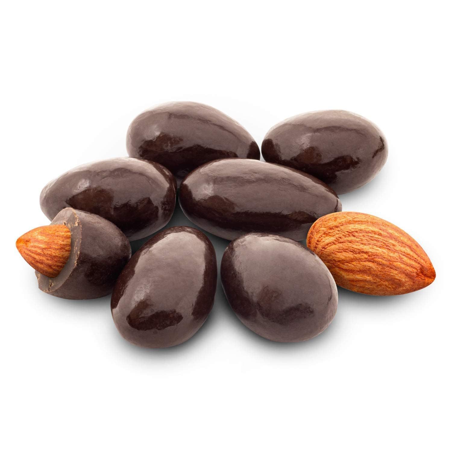 FirstChoiceCandy Chocolate Covered Almonds (Dark Chocolate, 1 Pound)