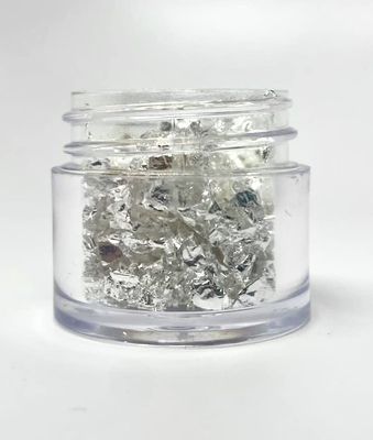 24 Karat Edible Genuine Silver Leaf Flakes - 30mg - Imported from Italy for cakes, cupcakes, chocolate, decorating, cake pops, candy and more