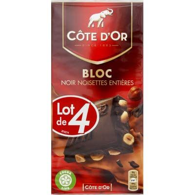 COTE D&#39;OR - DARK CHOCOLATE WITH WHOLE HAZELNUTS PACK OF 4 - 720G