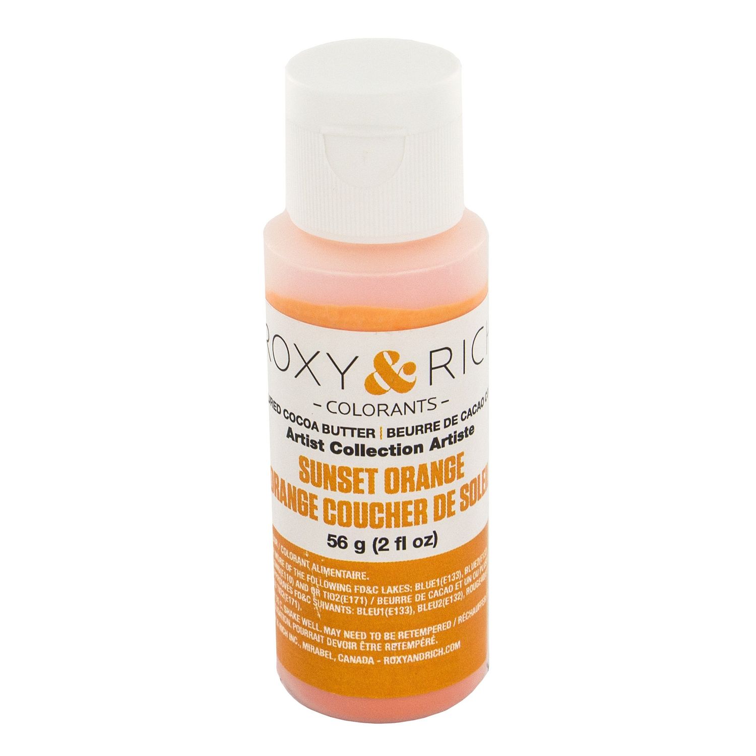 Roxy &amp; Rich Artist Collection Cocoa Butter, 56 Grams Sunset Orange