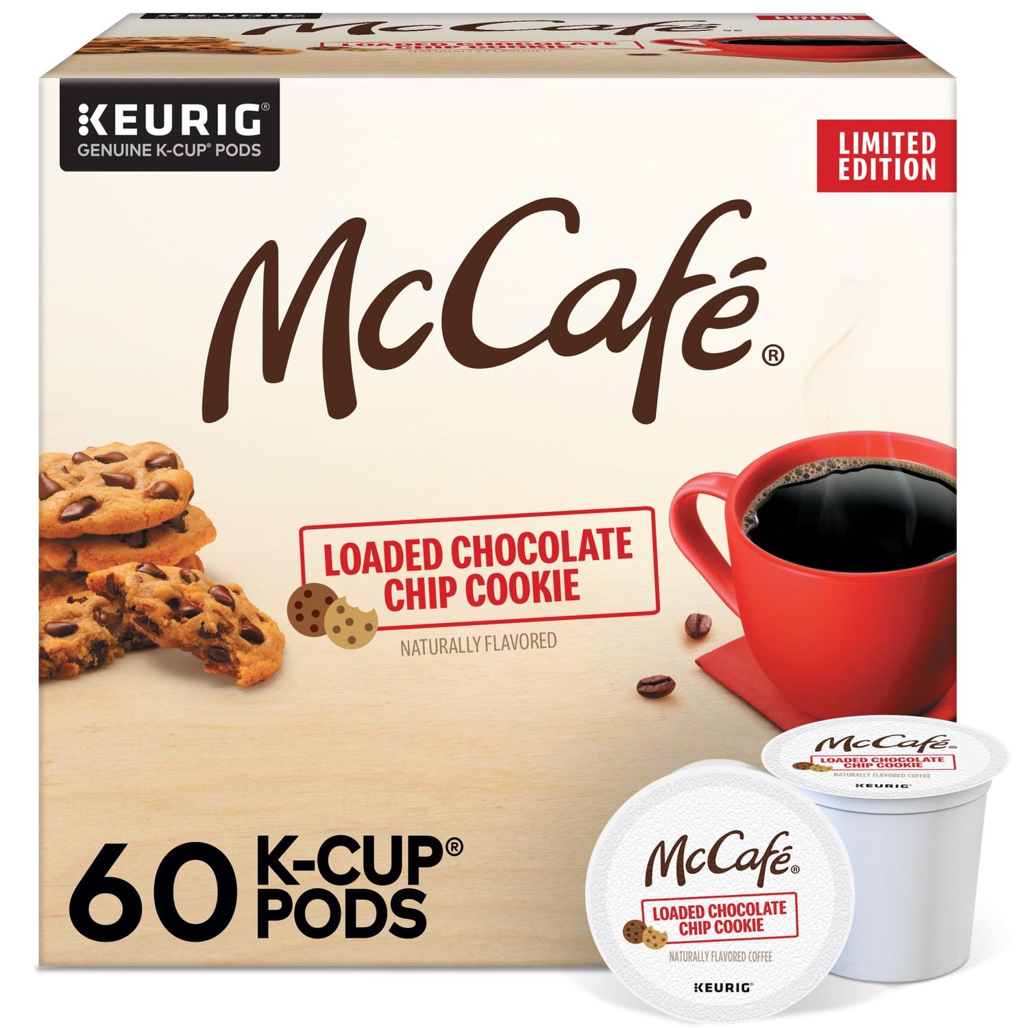 McCaf Loaded Chocolate Chip Cookie, 60 count (6 Packs of 10)