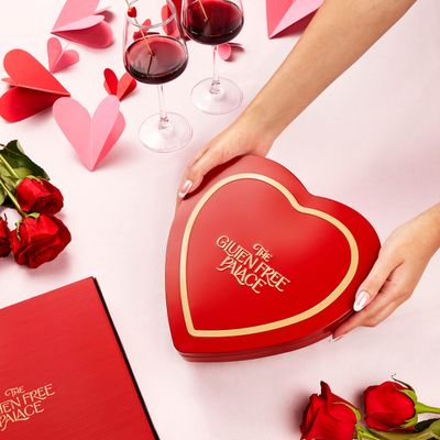 Gluten Free Palace Heart Shaped Chocolate Cookies Gift Basket - Gluten Free Christmas Cookies Treats for Adults and Children