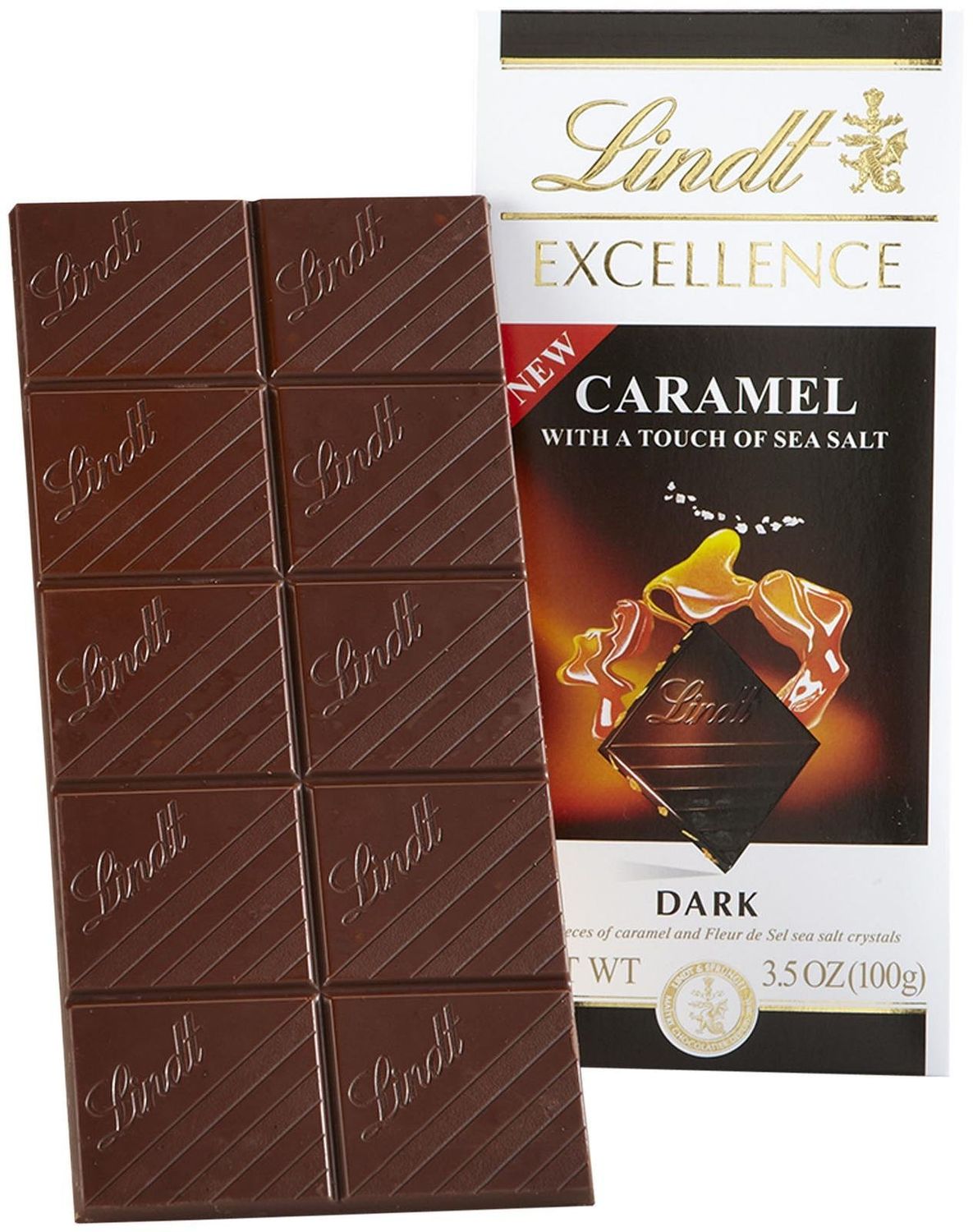 Lindt Classic Recipe Bar - Caramel &amp; Sea Salt - 4.4 oz - 12 ct