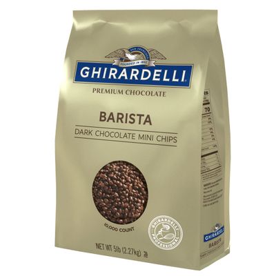 Ghirardelli Chocolate Company Dark Chocolate Barista Mini Chips 10,000 per lb, 5lb. Bag (Pack of 1)