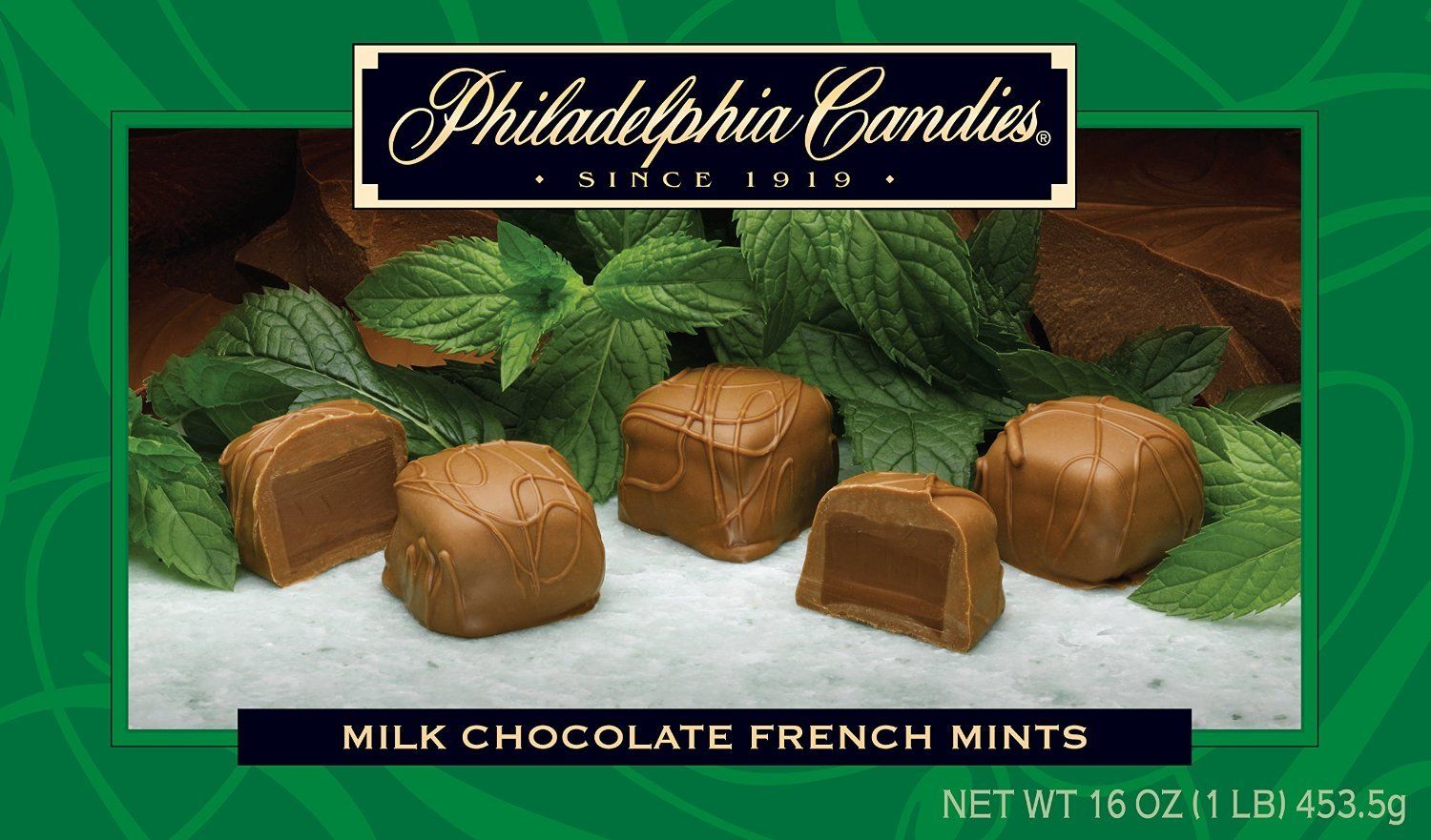 Philadelphia Candies French Mint Meltaway Truffles, Milk Chocolate 1 Pound Gift Box