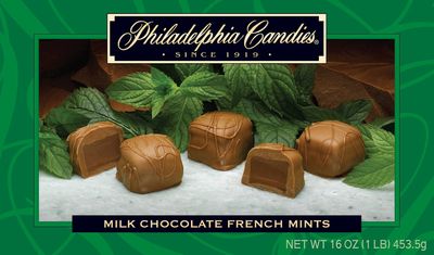 Philadelphia Candies French Mint Meltaway Truffles, Milk Chocolate 1 Pound Gift Box