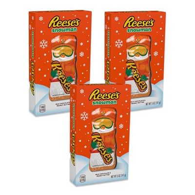 Large Snowman Peanut Butter Cups 3 Pack of Christmas Chocolates, Peanut Butter Cups, Christmas Chocolates, Candy Bars