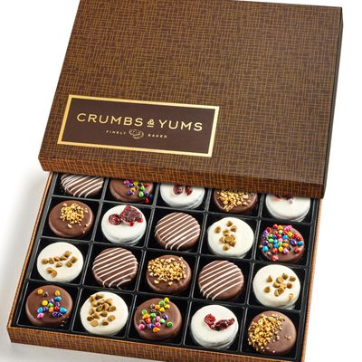 Holiday Christmas Gift Basket - Gourmet Chocolate Cookies with Assorted Toppings - Food Gift Box for Christmas, Family, Birthday, Men &amp; Women