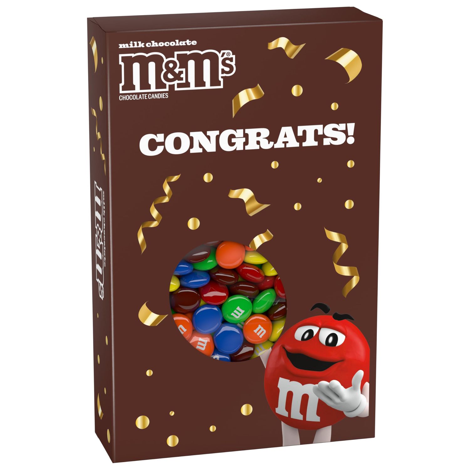 M&amp;M&#39;S Milk Chocolate Candy Gift Box with Congrats Card for Graduation, Anniversary, Engagement, Wedding, Baby, New Job, and All Congratulations Celebrations - 10 Oz Box