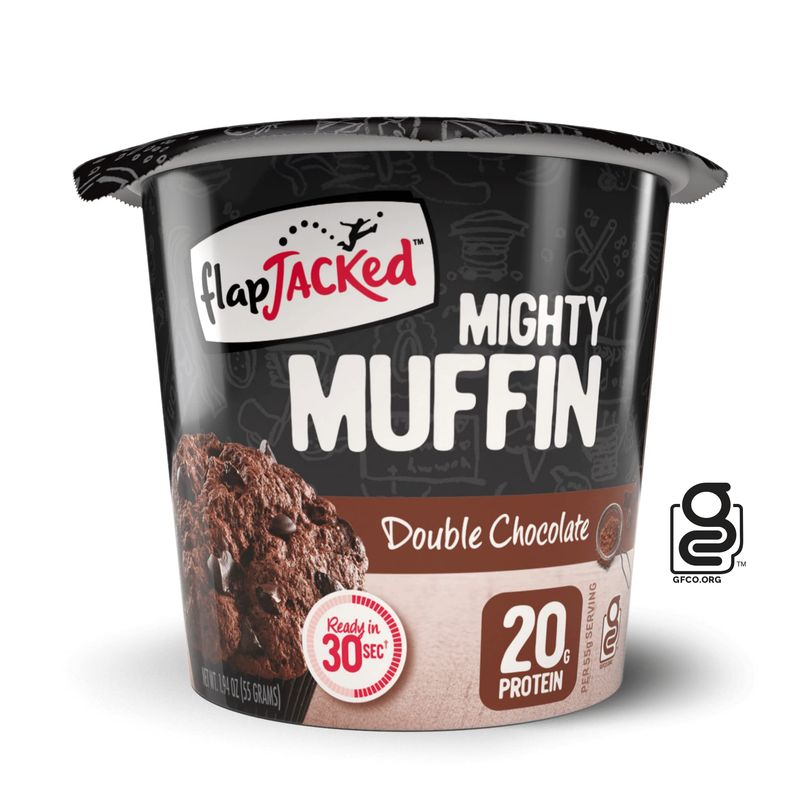 FlapJacked Mighty Muffins, Gluten-Free Double Chocolate, 1.94 Ounce (Pack of 12)