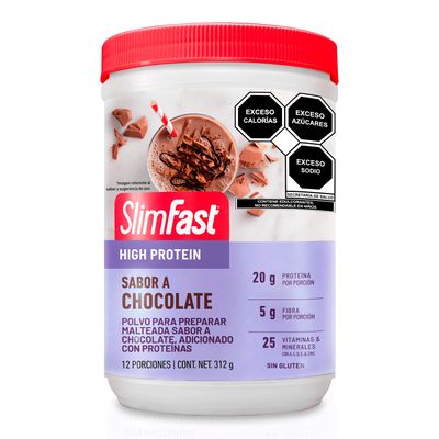 SlimFast Advanced Nutrition Creamy Chocolate Smoothie Mix - Weight Loss Meal Replacement - 20g protein - 11.4 Oz. Canister - 12 servings - Pantry Friendly