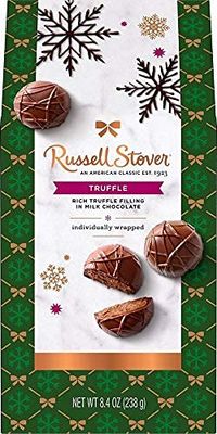 Russell Stover, Milk Chocolate Truffle Holiday Box, 8.4 Ounce