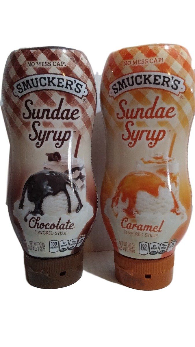 Smucker&#39;s Sundae Syrup Chocolate &amp; Caramel Flavored Toppings, 20 oz, (Pack of 2)