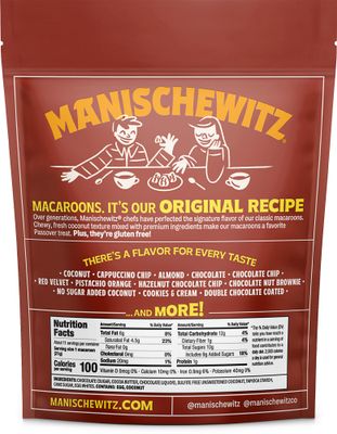 Manischewitz Dark Chocolate Coated Coconut Macaroons 8oz | Resealable Bag | Dairy Free, Gluten Free | Chcolate Macaroons Coated in Heavenly Dark Chocolate |Kosher (including Passover)