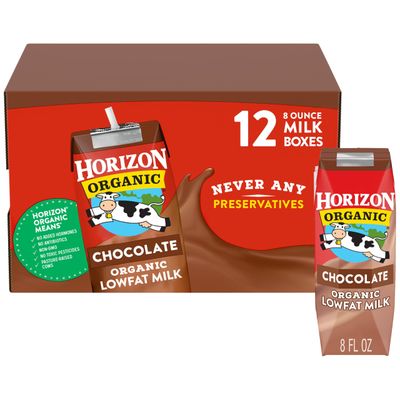 Horizon Organic Shelf-Stable 1% Low Fat Milk Boxes, Chocolate, 8 oz., 12 Pack