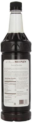 Monin Flavored Syrup, Swiss Chocolate, 33.8-Ounce Plastic Bottles (Pack of 4)