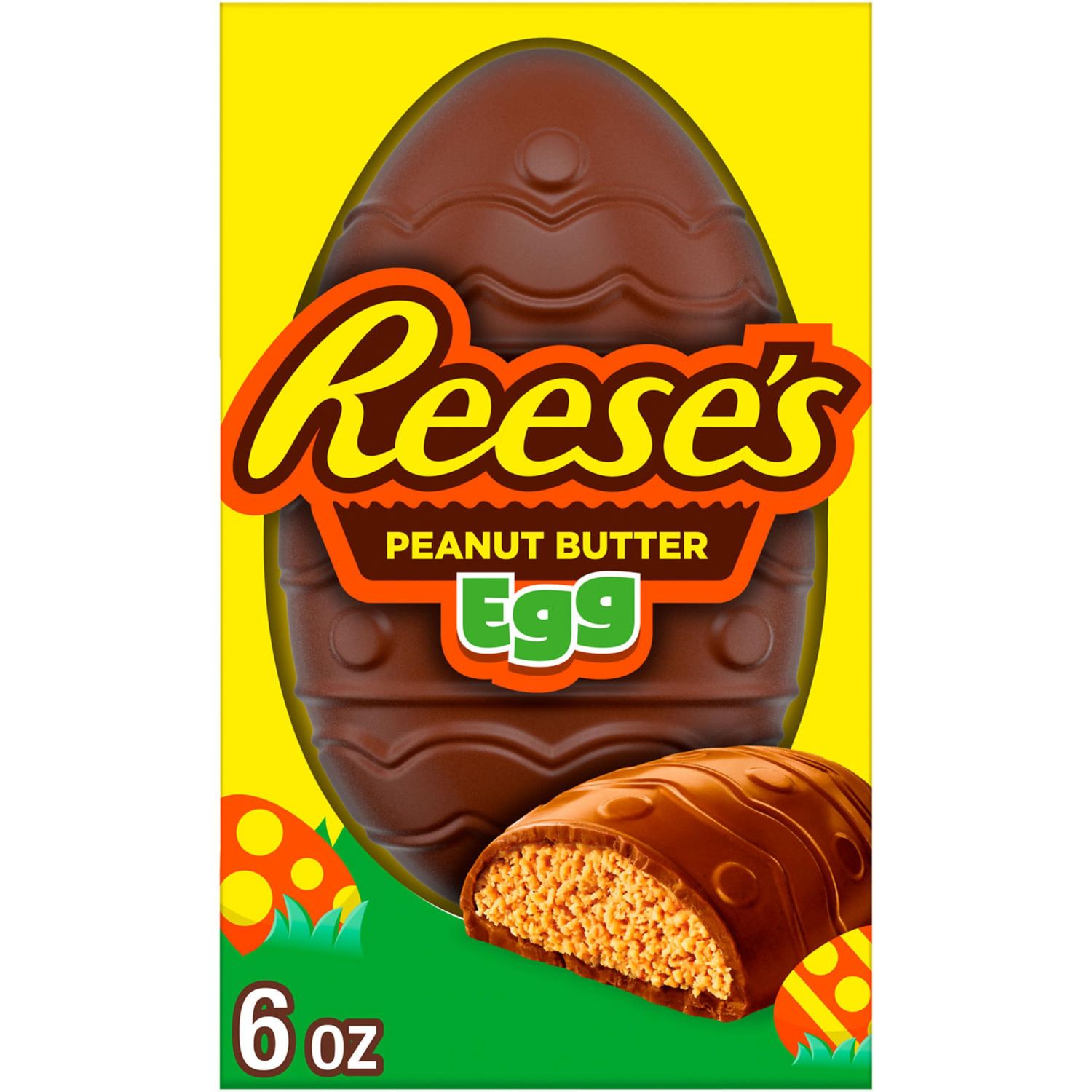 REESE&#39;S Milk Chocolate Peanut Butter Egg, Easter Candy Gift Box, 6 oz