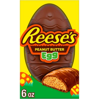 REESE&#39;S Milk Chocolate Peanut Butter Egg, Easter Candy Gift Box, 6 oz