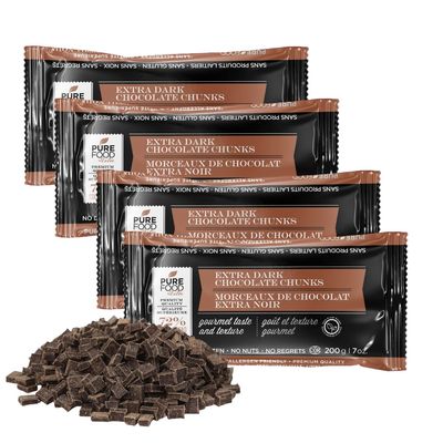 Barry Callebaut, Chocolate Chunks - Dark Chocolate Chunks for Baking, Certified Kosher, Gluten-Free, Dairy-Free, Nut-Free - Vegan, 7 oz bag, 4 Packs Barry Callebaut, Chocolate Chunks - Dark Chocolate Chunks for Baking, Certified Kosher, Gluten-Free, Dairy-Free, Nut-Free - Vegan, 7 oz bag, 4 Packs