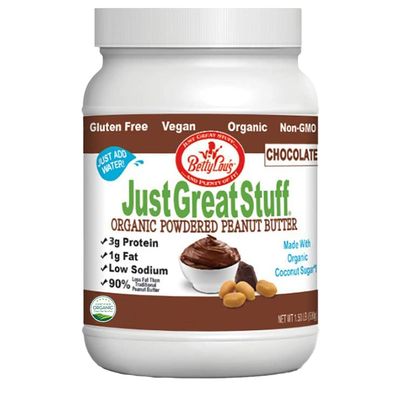 Betty Lou&#39;s 100% Organic Chocolate Peanut Butter Powder | Gluten Free, Vegan, Low Calorie, All Natural, High Protein | Deliciously Healthy Nut Butter | Just Add Water (1.5 Lbs)