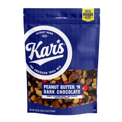 Kars Nuts Peanut Butter n Dark Chocolate Trail Mix, 28 oz - Resealable Pouch (Pack of 1), Gluten-Free Snack Mix