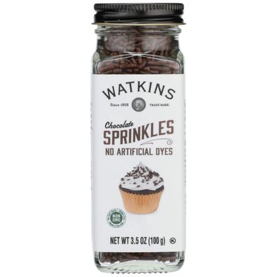 Watkins Chocolate Sprinkles, No Artificial Dyes, 3.5 Ounces (Pack Of 3)