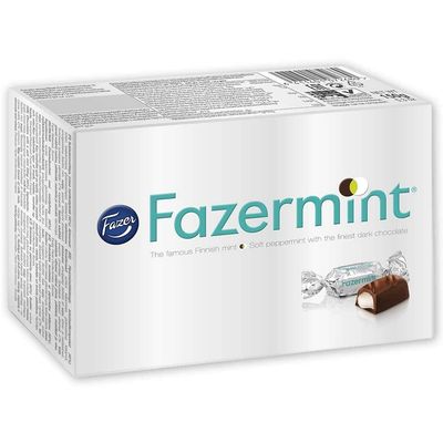 Fazermint Dark Chocolate Peppermint Creams Box 5.3 oz, Made in Finland